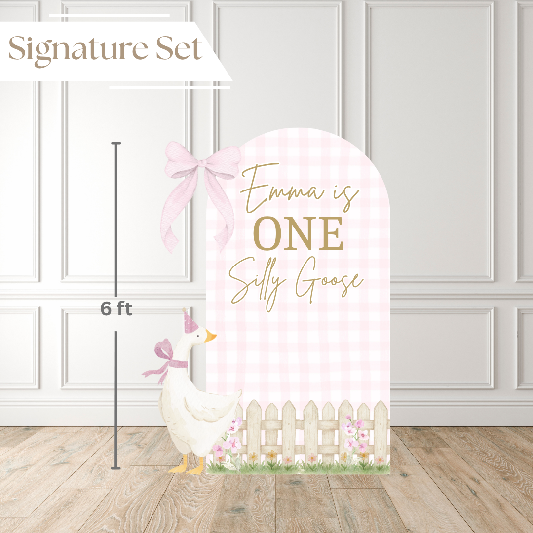 One Silly Goose Girl | Birthday Backdrop
