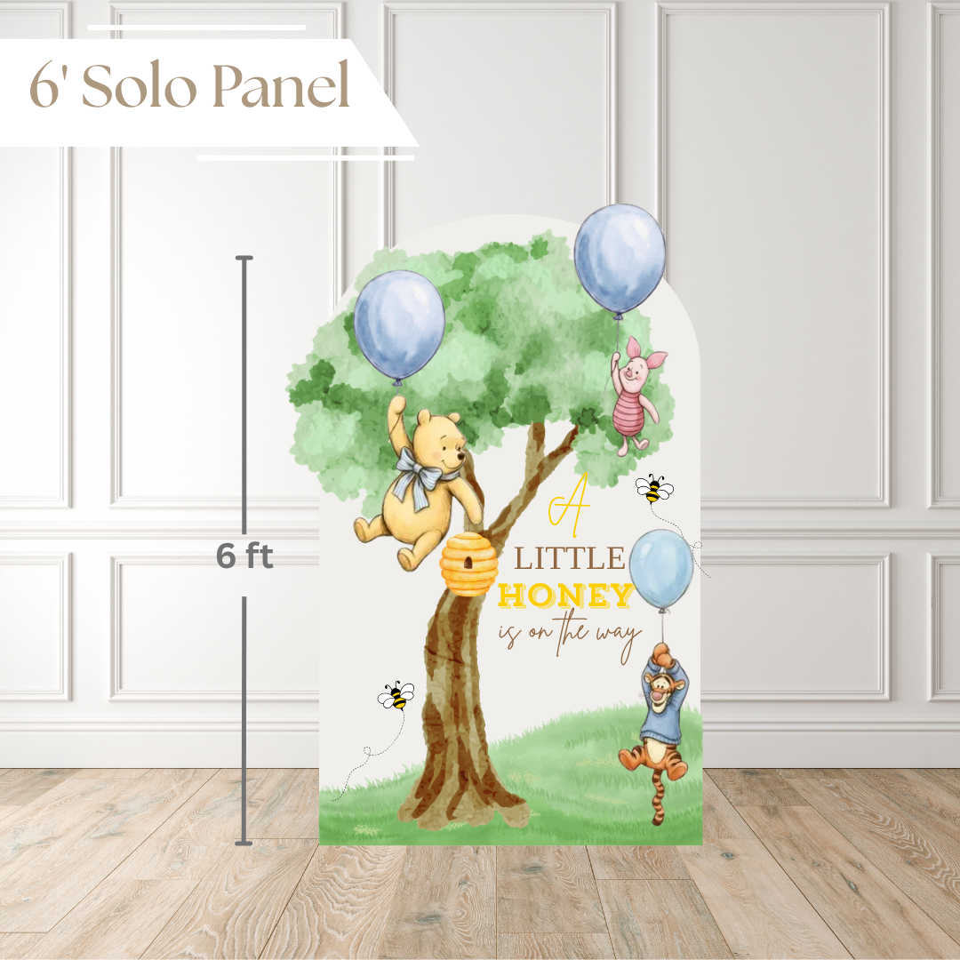 A Little Hunny Is On the Way Printed Backdrop| Boy Baby Shower