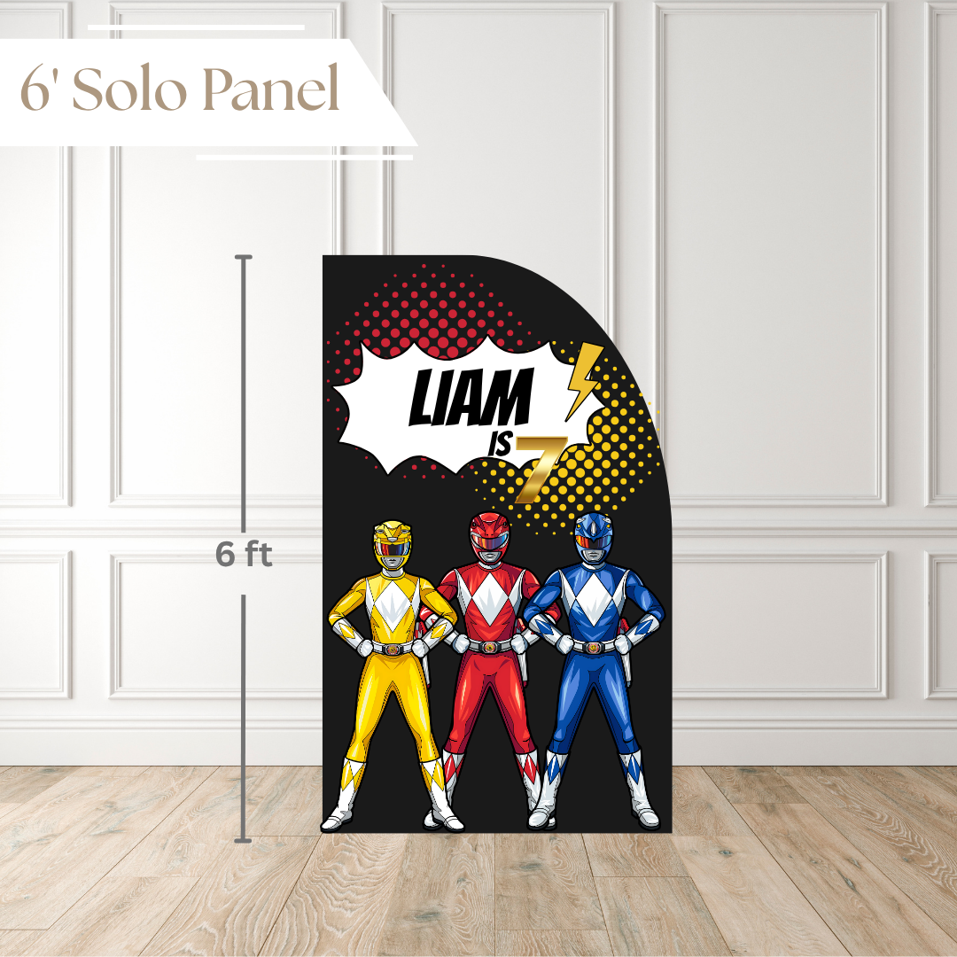 Power Rangers Birthday Printed Backdropx