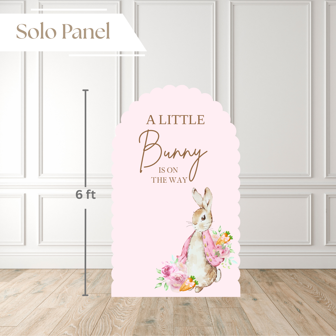 A Little Bunny Is on the Way Printed Backdrop