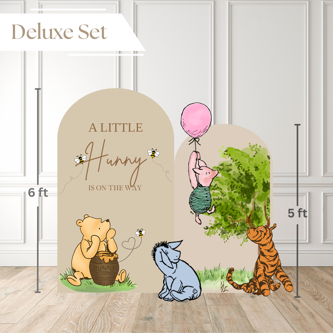 A Little Hunny Is On the Way Printed Backdrop