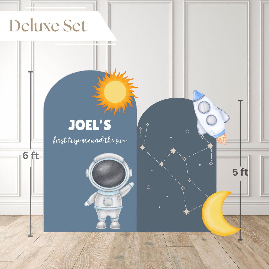 First Trip Around the Sun Printed Backdrop