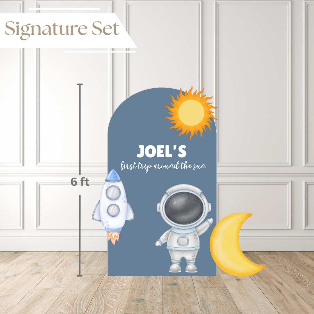 First Trip Around the Sun Printed Backdrop