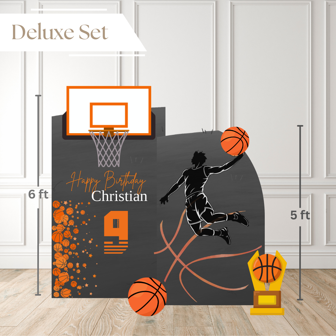 Slam Dunk Birthday Printed Backdrop