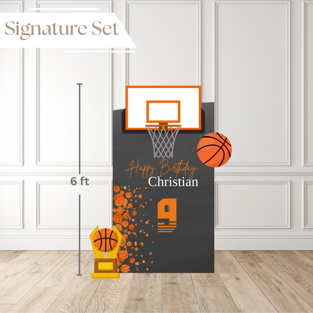 Slam Dunk Birthday Printed Backdrop