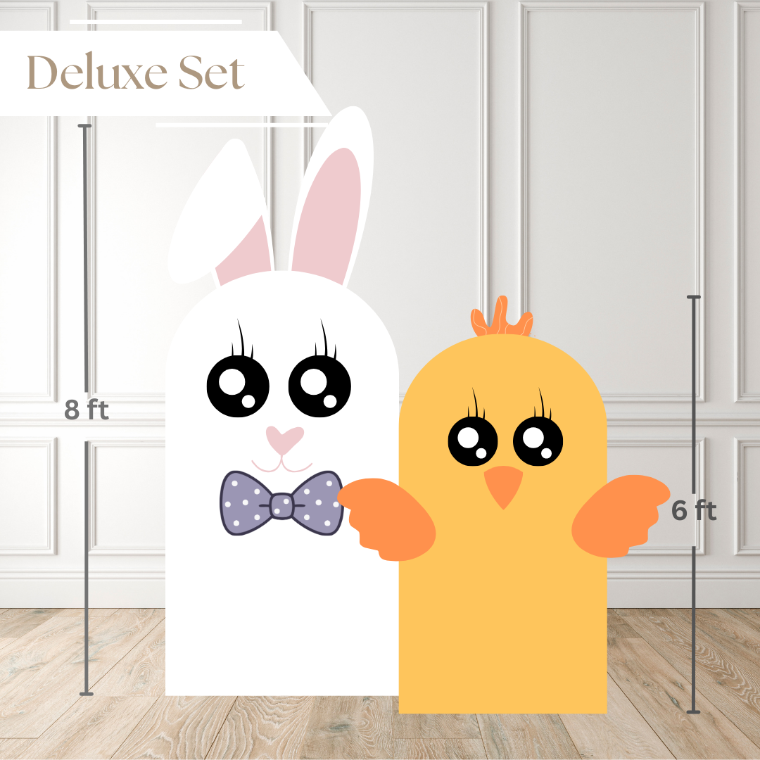 Hoppy Easter Bunny & Chick Printed Backdrop