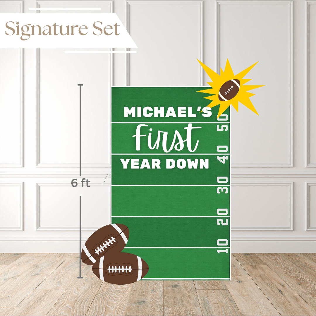 The First Down Kickoff Printed Backdrop