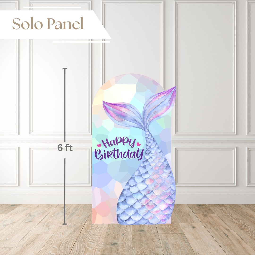 Under the Sea Birthday Mermaid Printed Backdrop