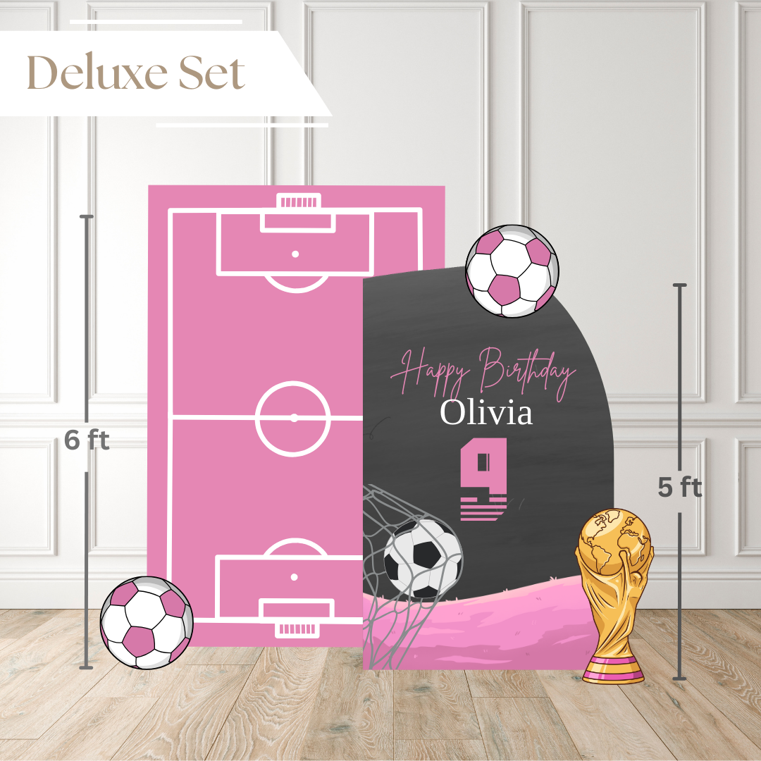 The Blush Soccer Kickoff Printed Backdrop