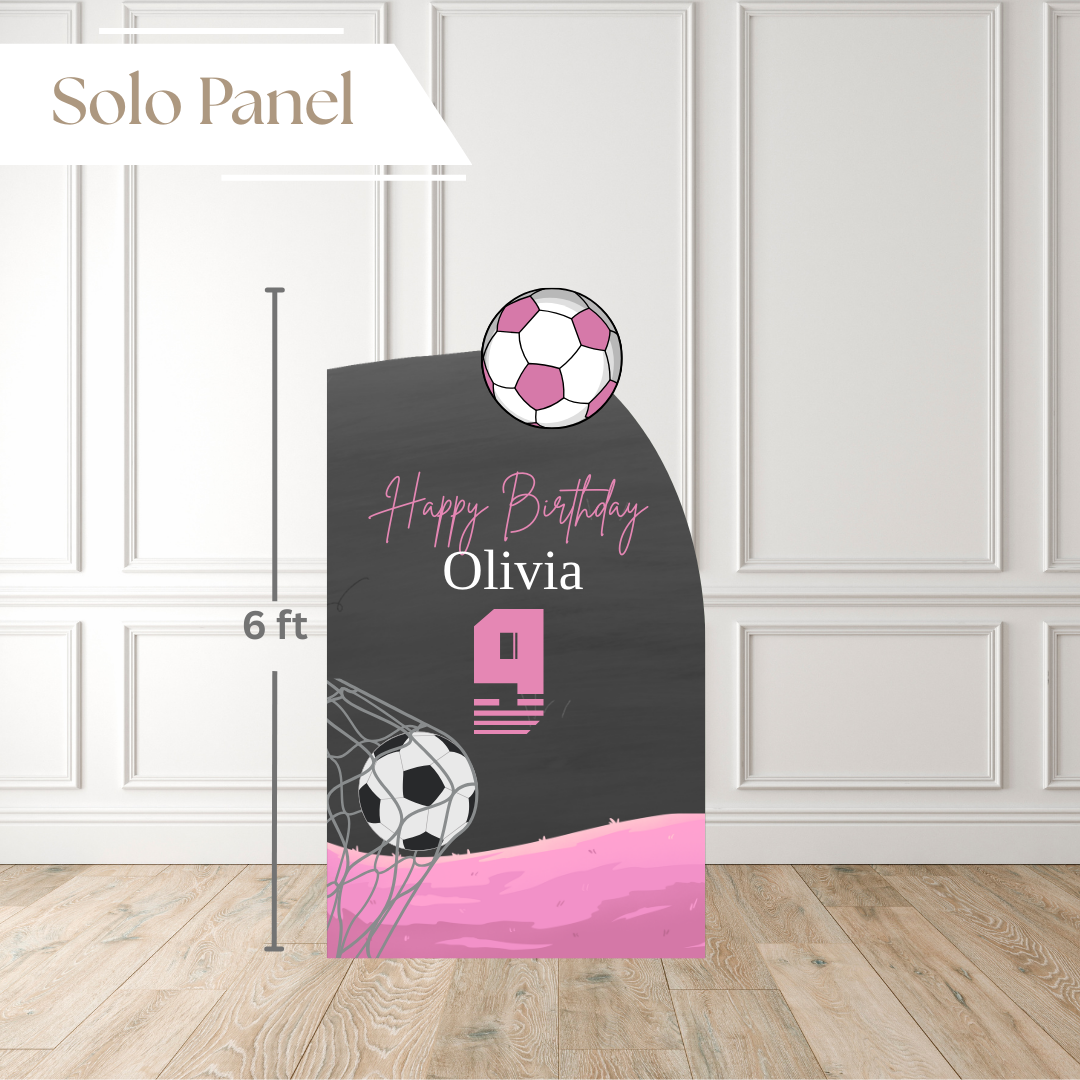The Blush Soccer Kickoff Printed Backdrop